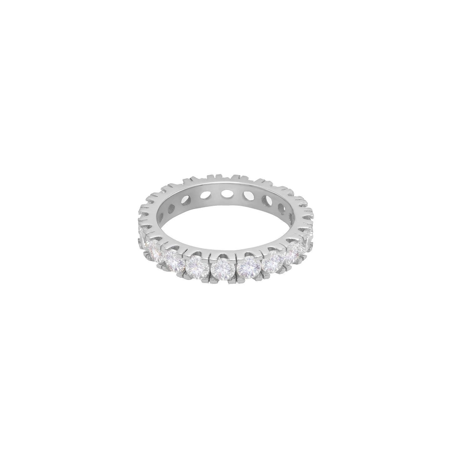 Jantier: Bague 'You Rock' Argent 925 et Plaquage Or, Zircon Lumineux