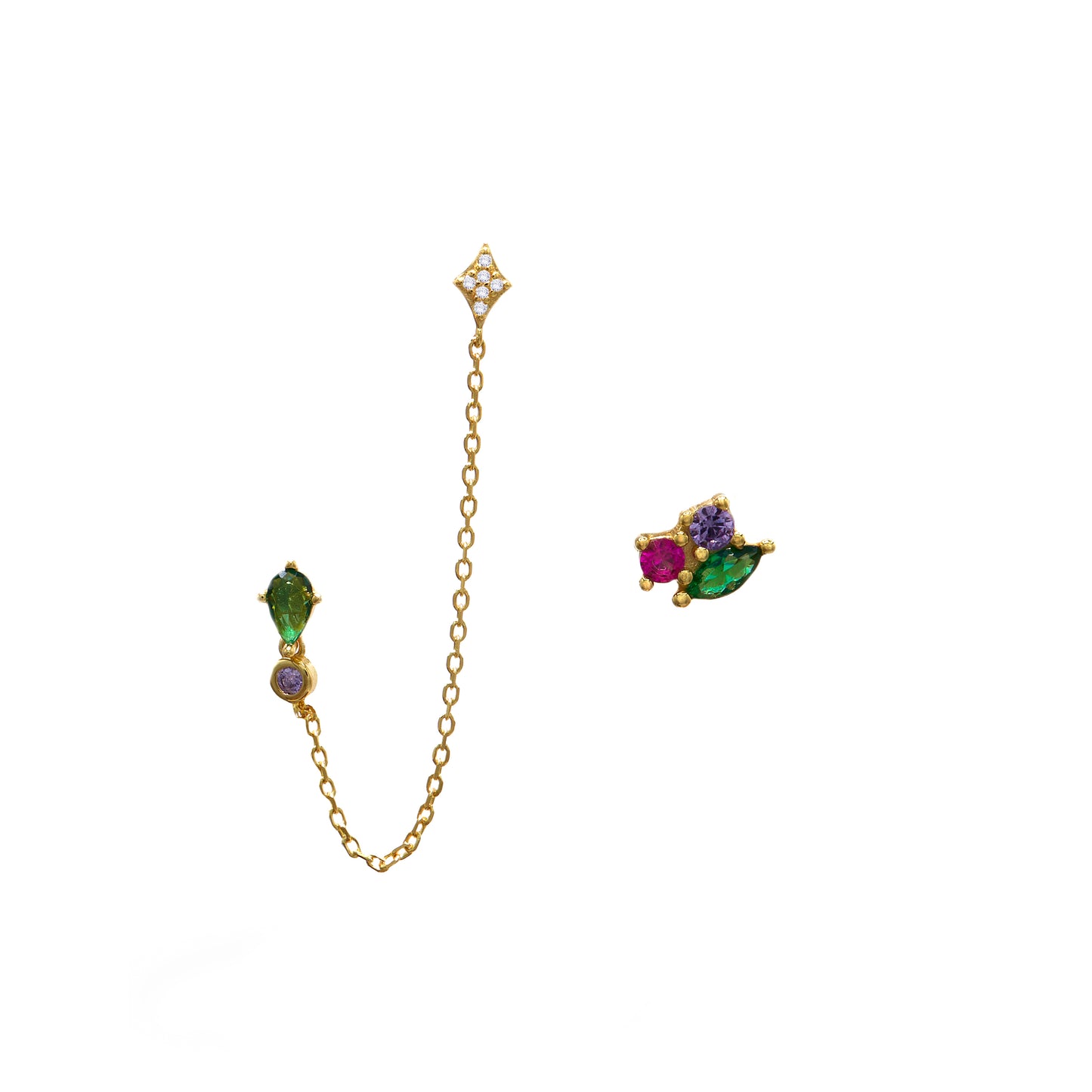 Jantier: Isabelle earrings - Gold-plated silver