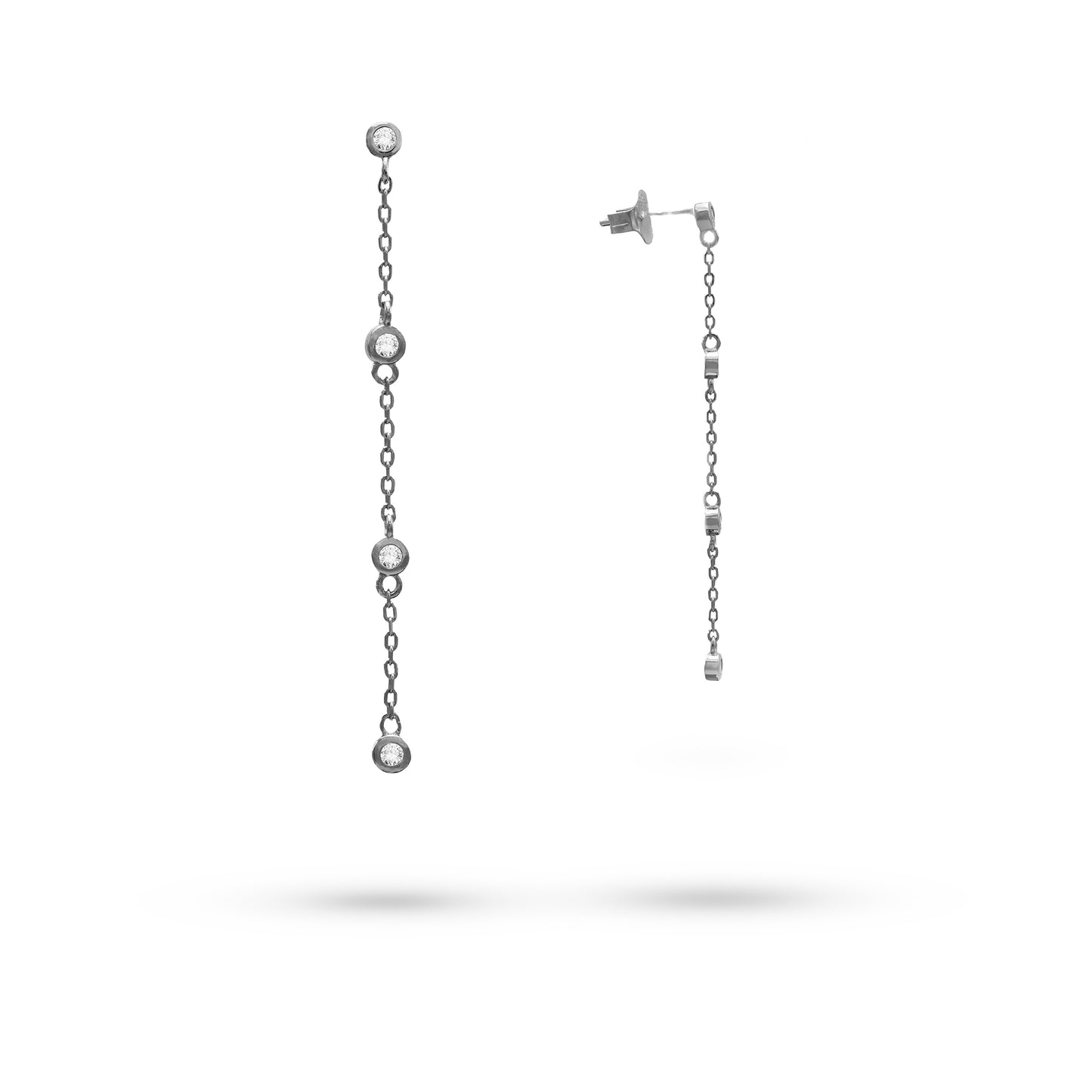 Jantier: Edith Piaf earrings Rhodium-plated silver 925