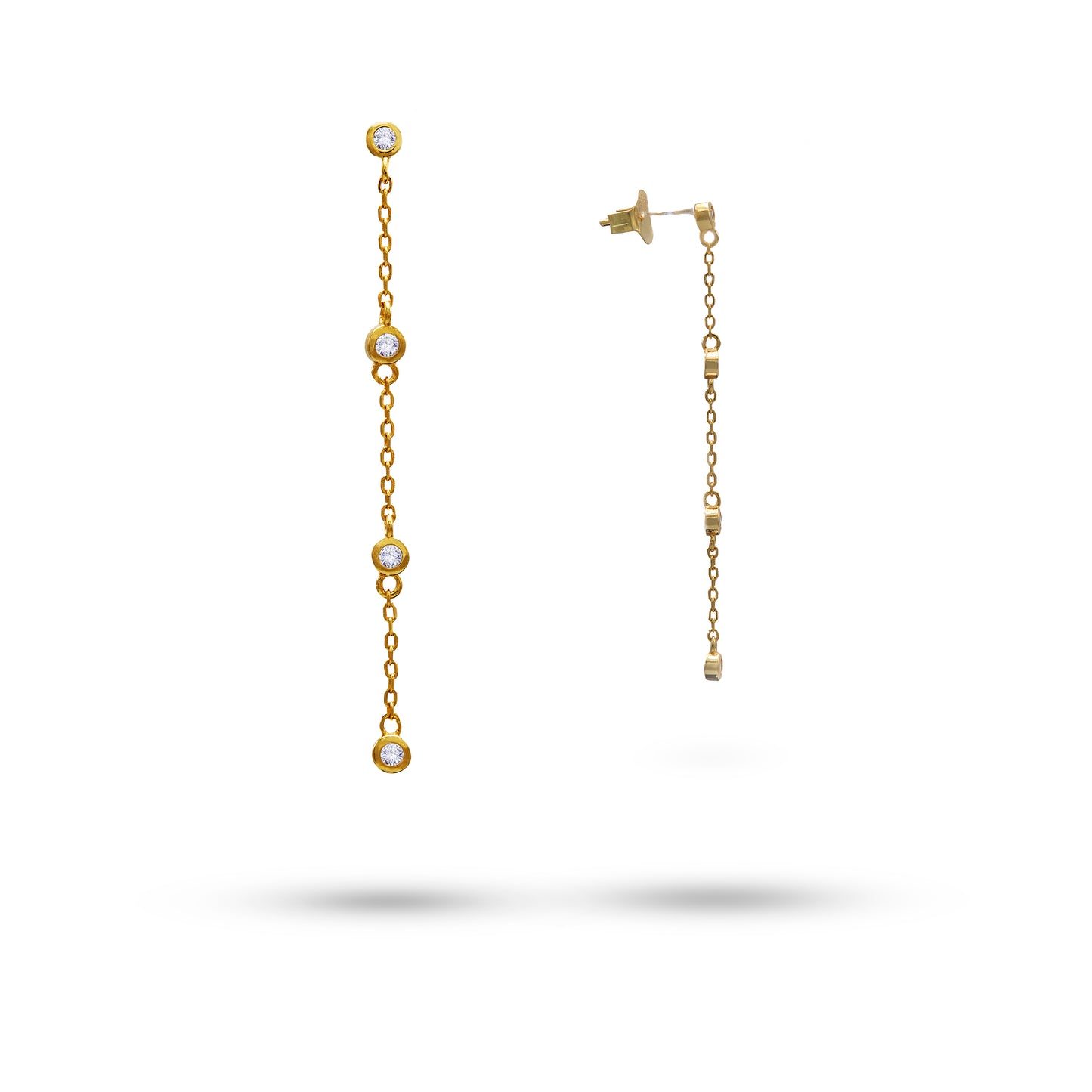 Jantier : Boucles d'oreilles Marie Stuart. Argent plaqué or