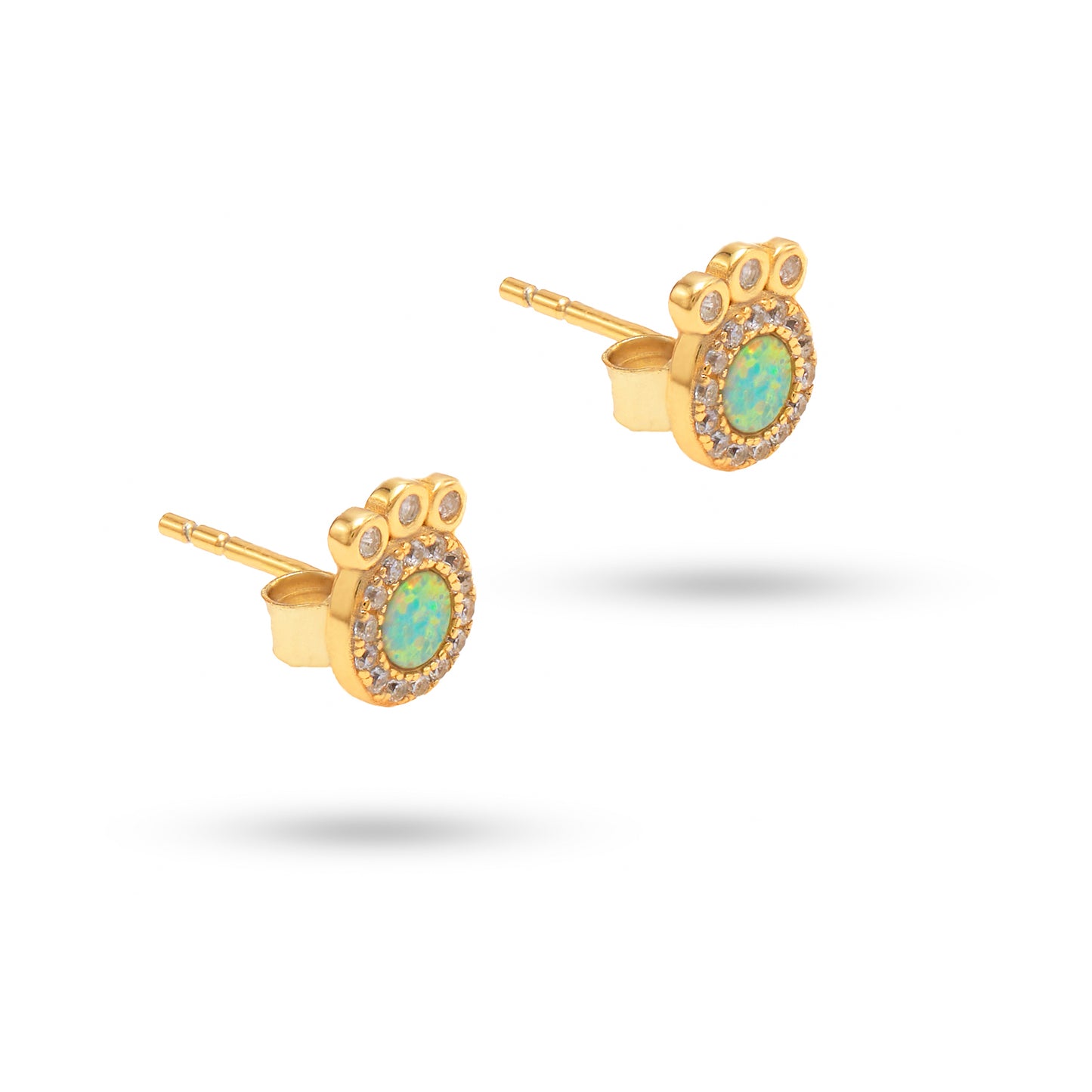 Jantier: Gold-Plated Silver Queen Earrings