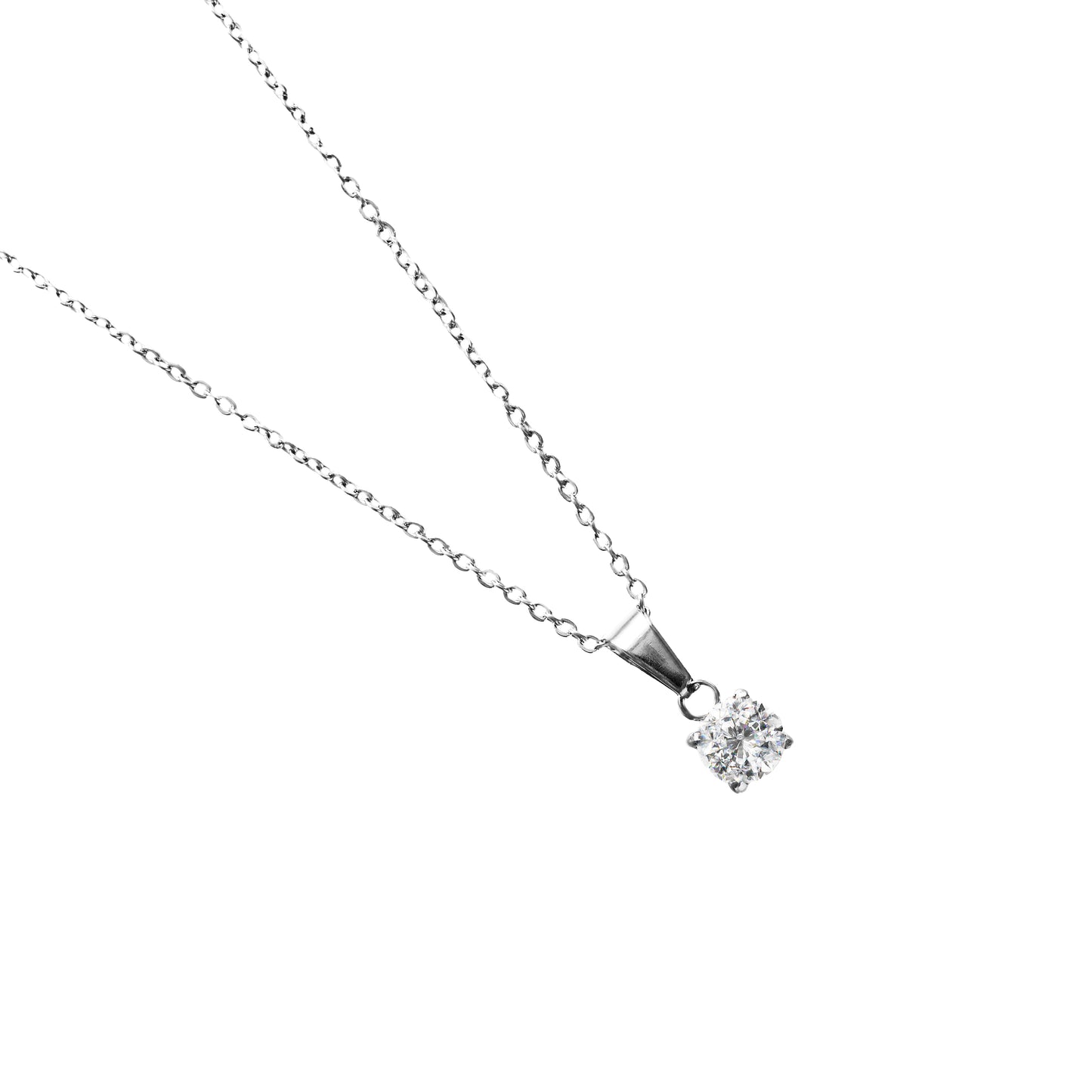 Jantier : Collier preuve d'amour - Acier inoxydable - Cristal en zircon