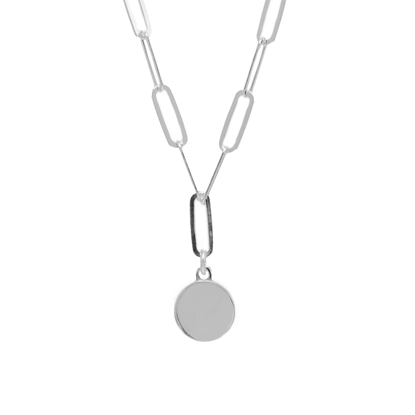 Jantier : Collier médaille - Argent fin 925/100 - Plaqué or - Avec pierre solaire