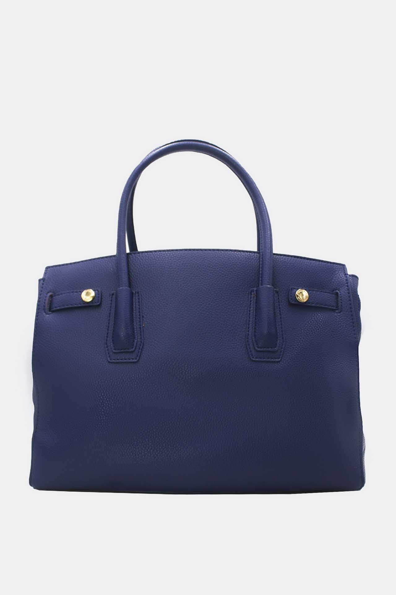 Navy Multi-compartment Tote Handbag
