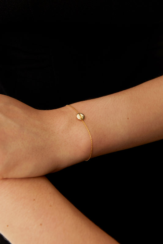 Jantier: Button Bracelet - Gold-plated silver