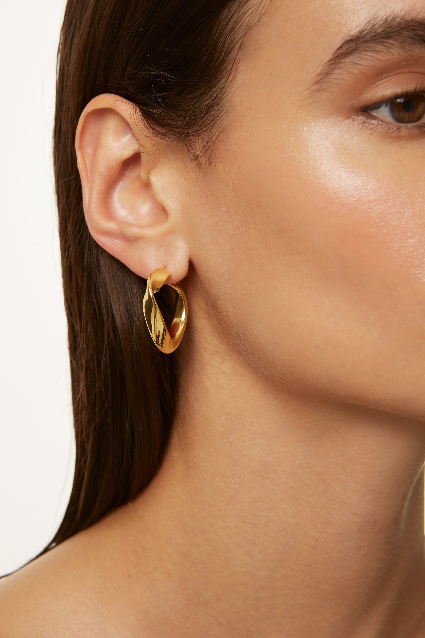 Jantier: Dire Lui Earrings 925 Silver, Gold Plated