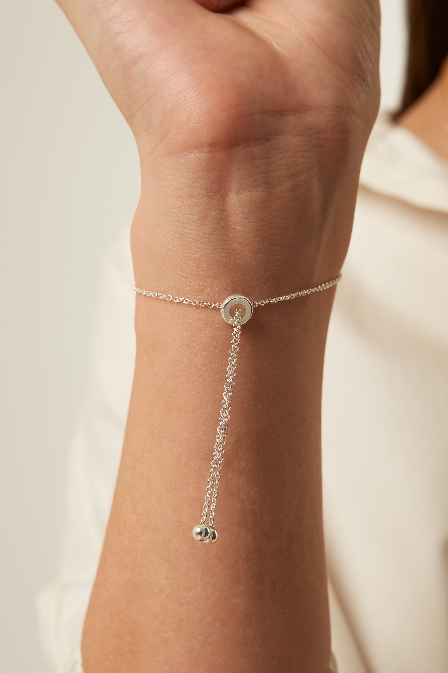 Jantier: Minimalist silver necklace - 925/100 rhodium-plated silver - Chain with fine links