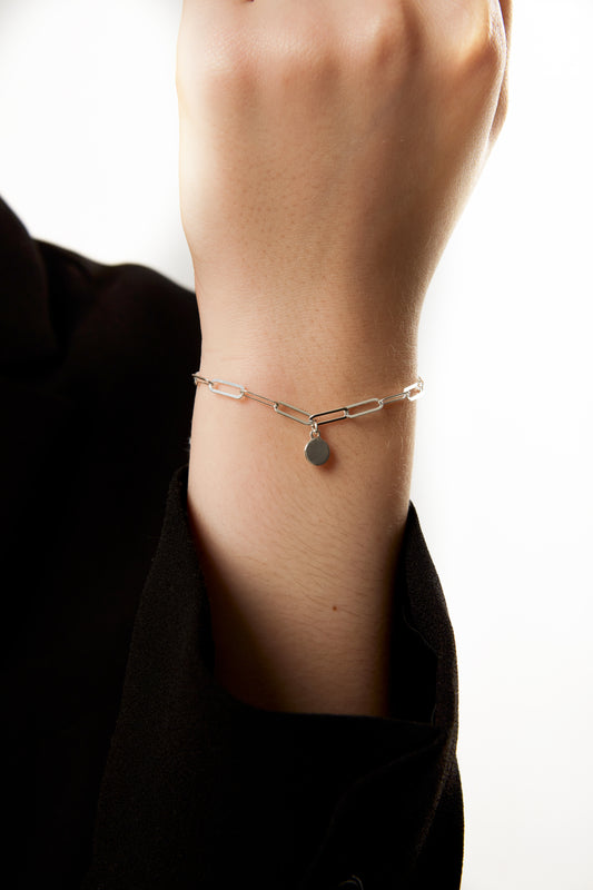 Jantier: Medal necklace - 925/100 fine silver - Gold plated - With solar stone
