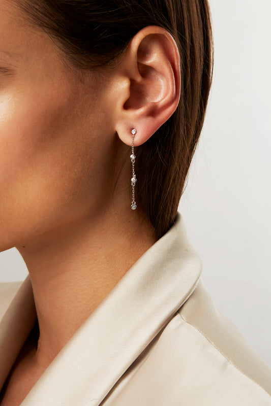 Jantier: Edith Piaf earrings Rhodium-plated silver 925