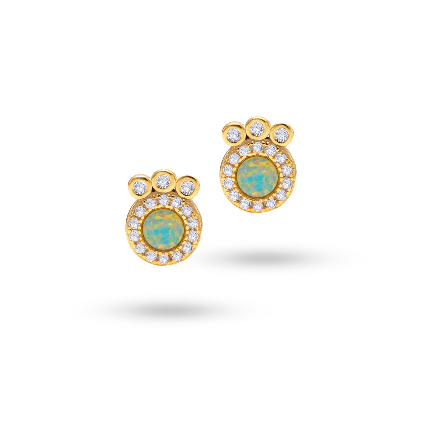 Jantier: Gold-Plated Silver Queen Earrings