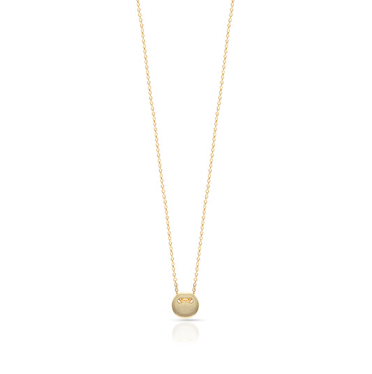 Jantier: Button necklace - Silver and Gold - Gold plated