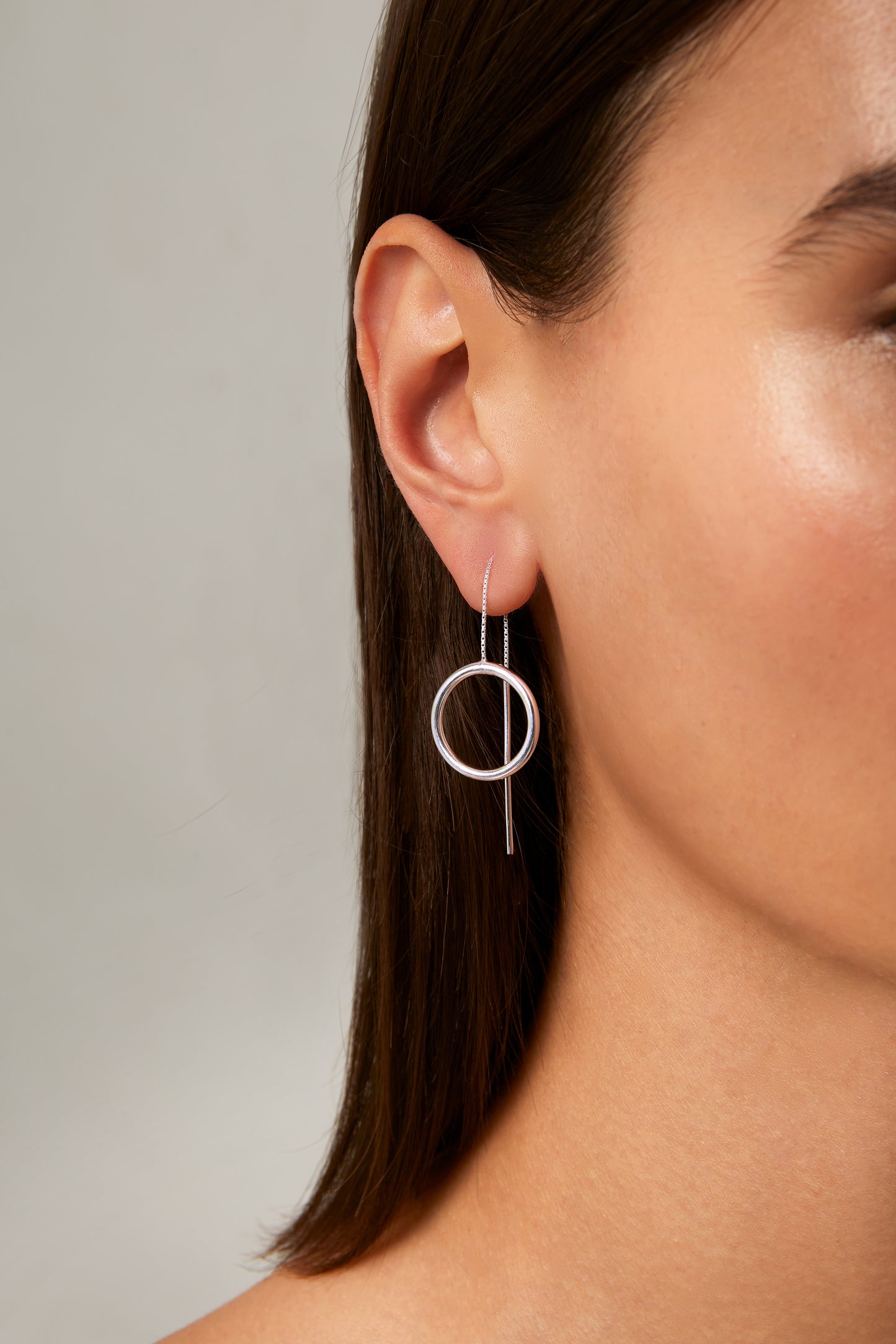 Jantier : Boucles d'oreilles Olympiques en Argent Rhodié 925