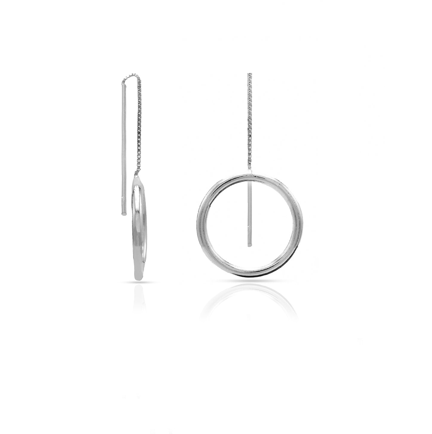 Jantier : Boucles d'oreilles Olympiques en Argent Rhodié 925