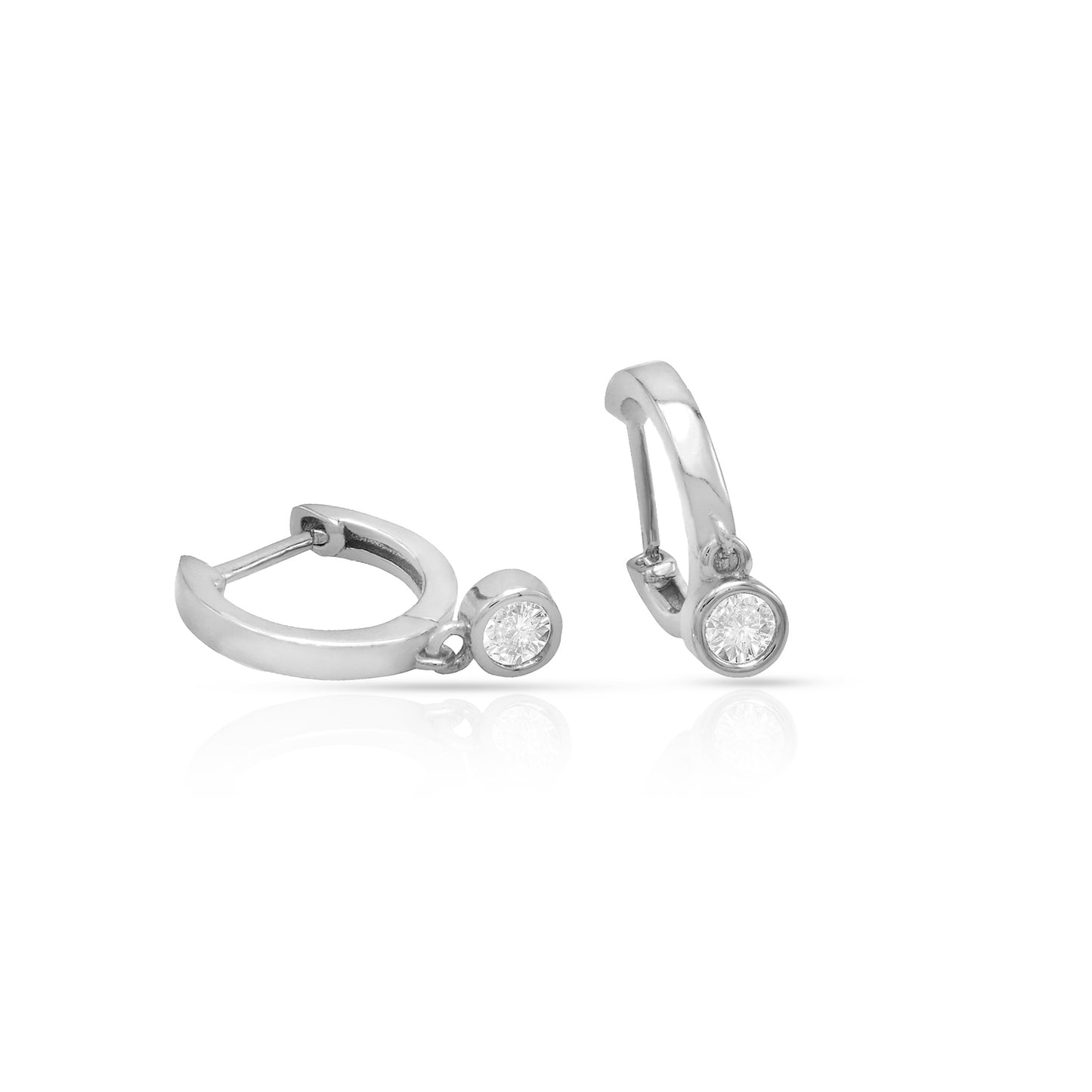 Jantier : Boucles d'oreilles Solaires Argent Rhodié - Zirconium