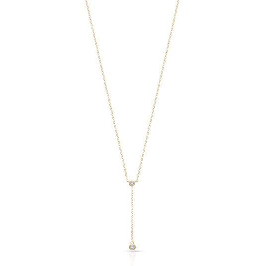 Jantier: Sensuality Necklace in Gold-Plated Silver, Glamorous Sparkle