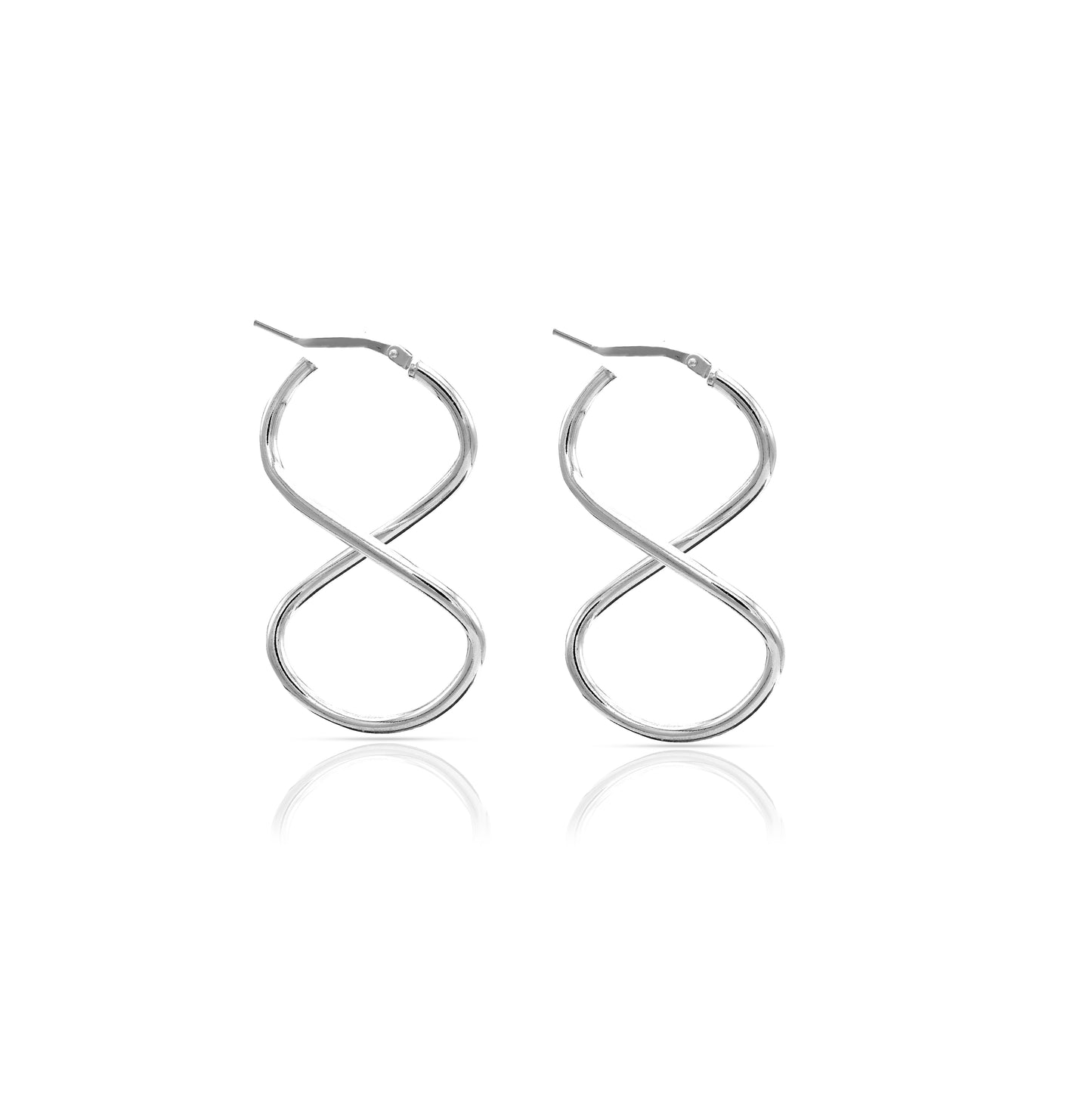 Jantier : Boucles d'oreilles Infinity Argent 925