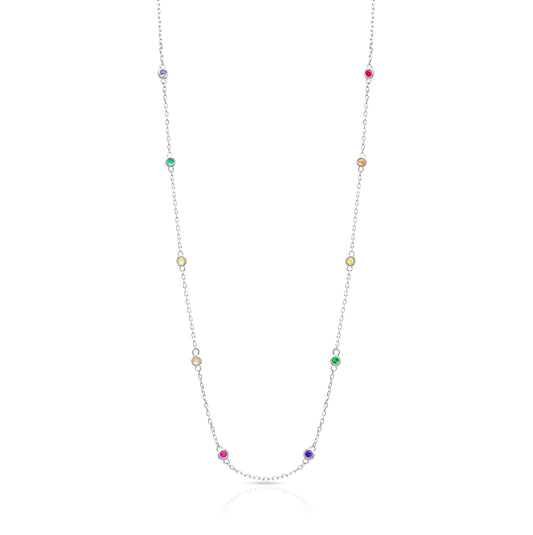 Jantier: BFF necklace - 925 silver - Zircon crystals