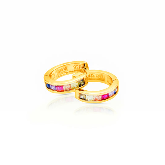 Jantier: Modern gold-plated silver earrings