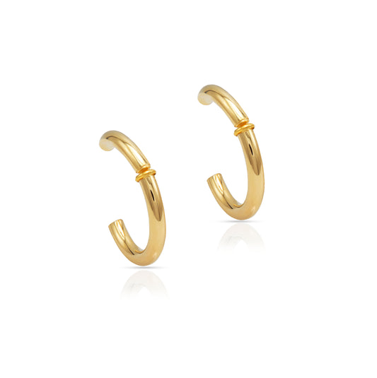 Jantier: Inseparable Silver Earrings - Gold plated