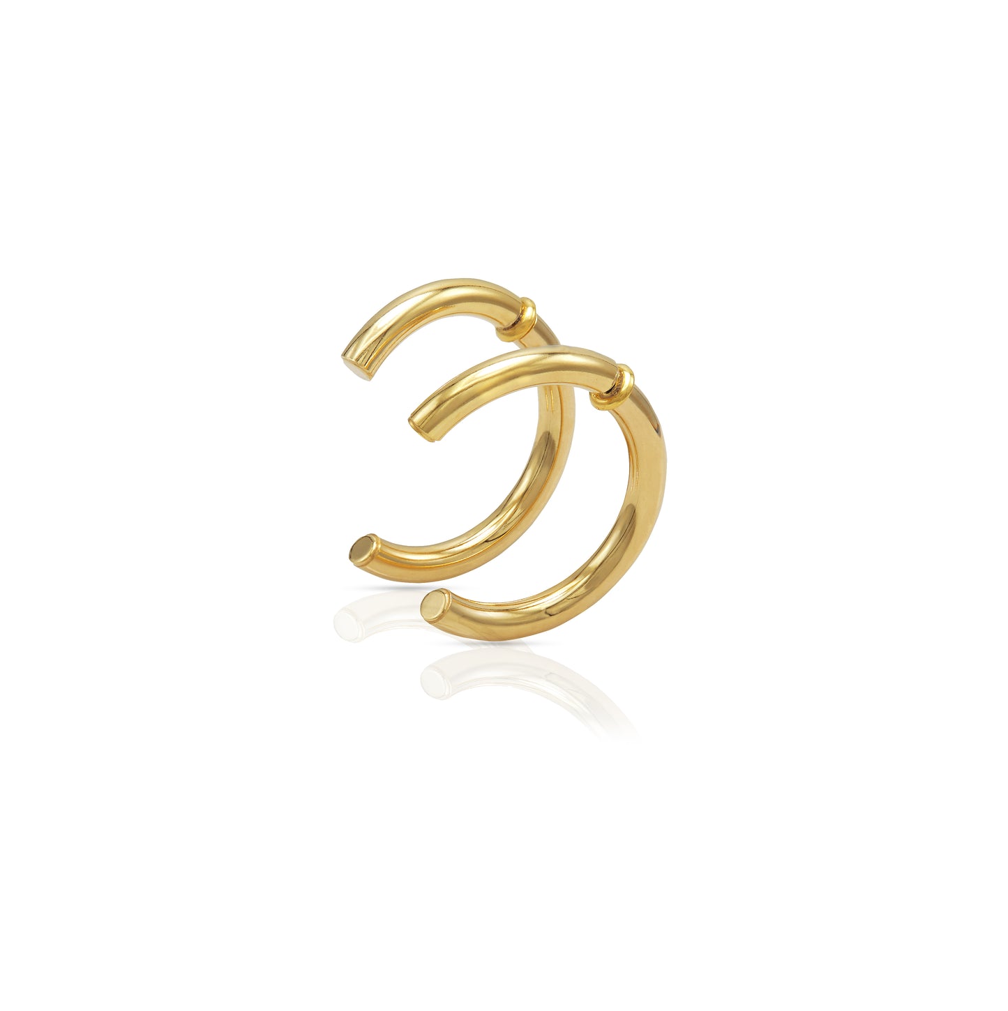 Jantier : Boucles d'oreilles Inséparables Argent - Plaqué or