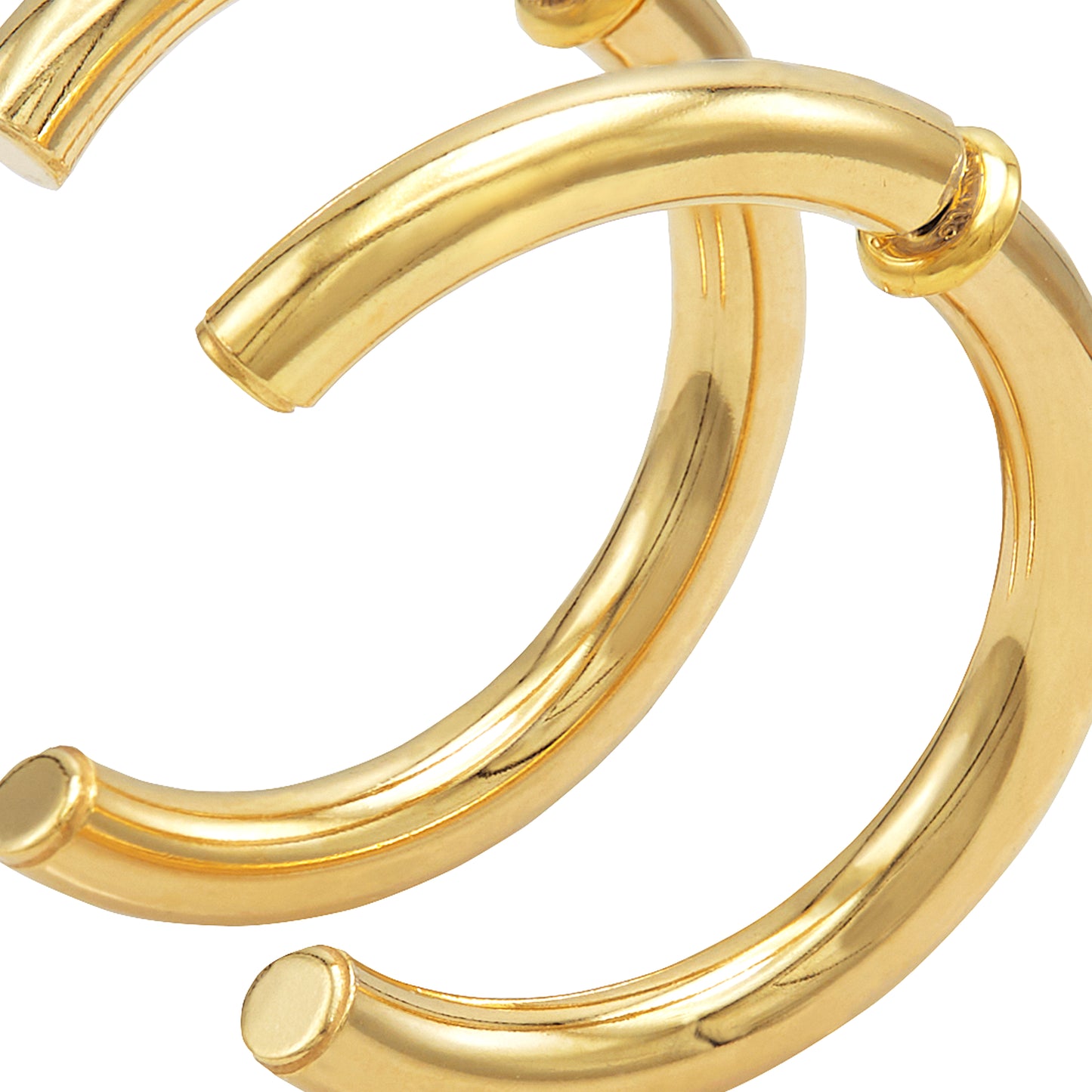 Jantier : Boucles d'oreilles Inséparables Argent - Plaqué or