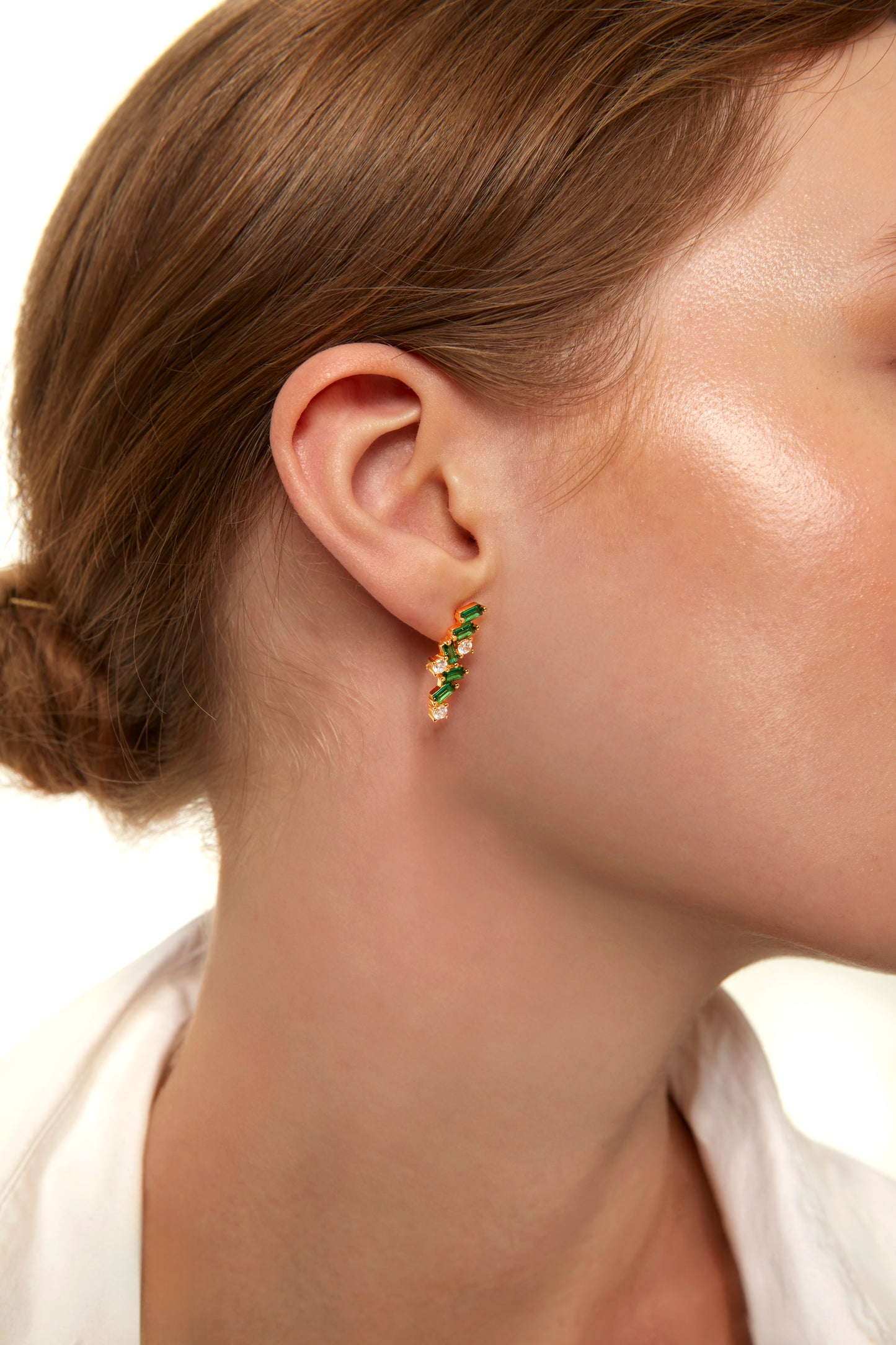 Jantier : Boucles d'oreilles Marylin Argent plaqué Or