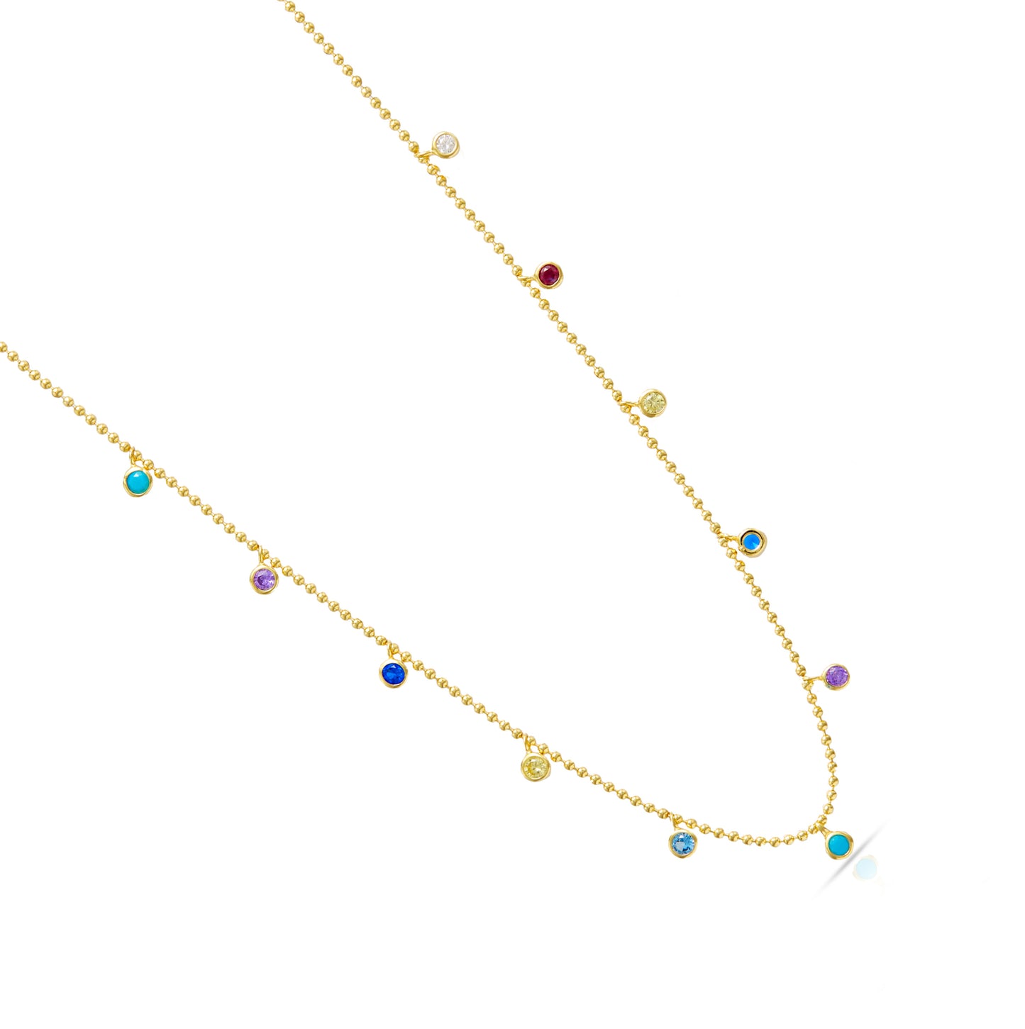 Jantier : Collier météorites - Argent 925/100 plaqué or
