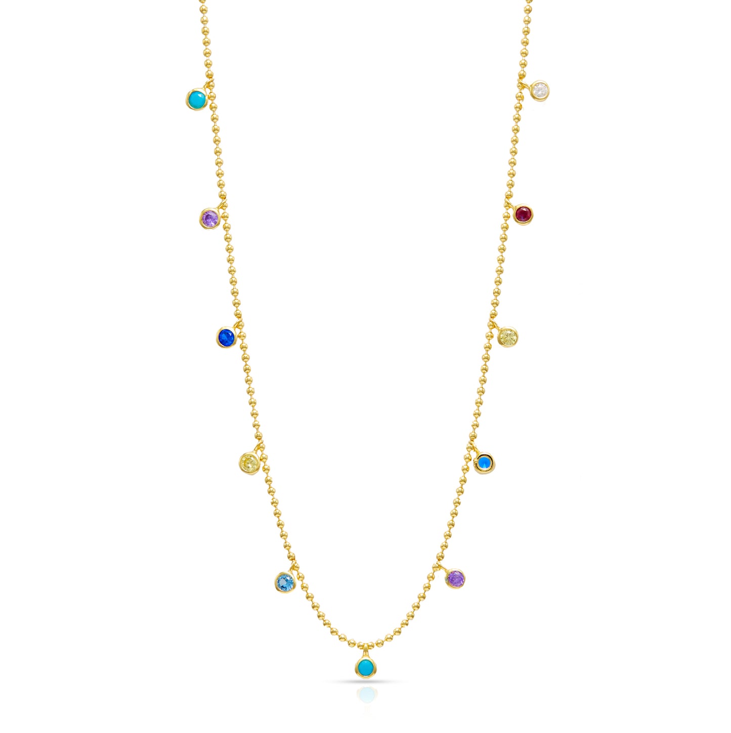 Jantier : Collier météorites - Argent 925/100 plaqué or