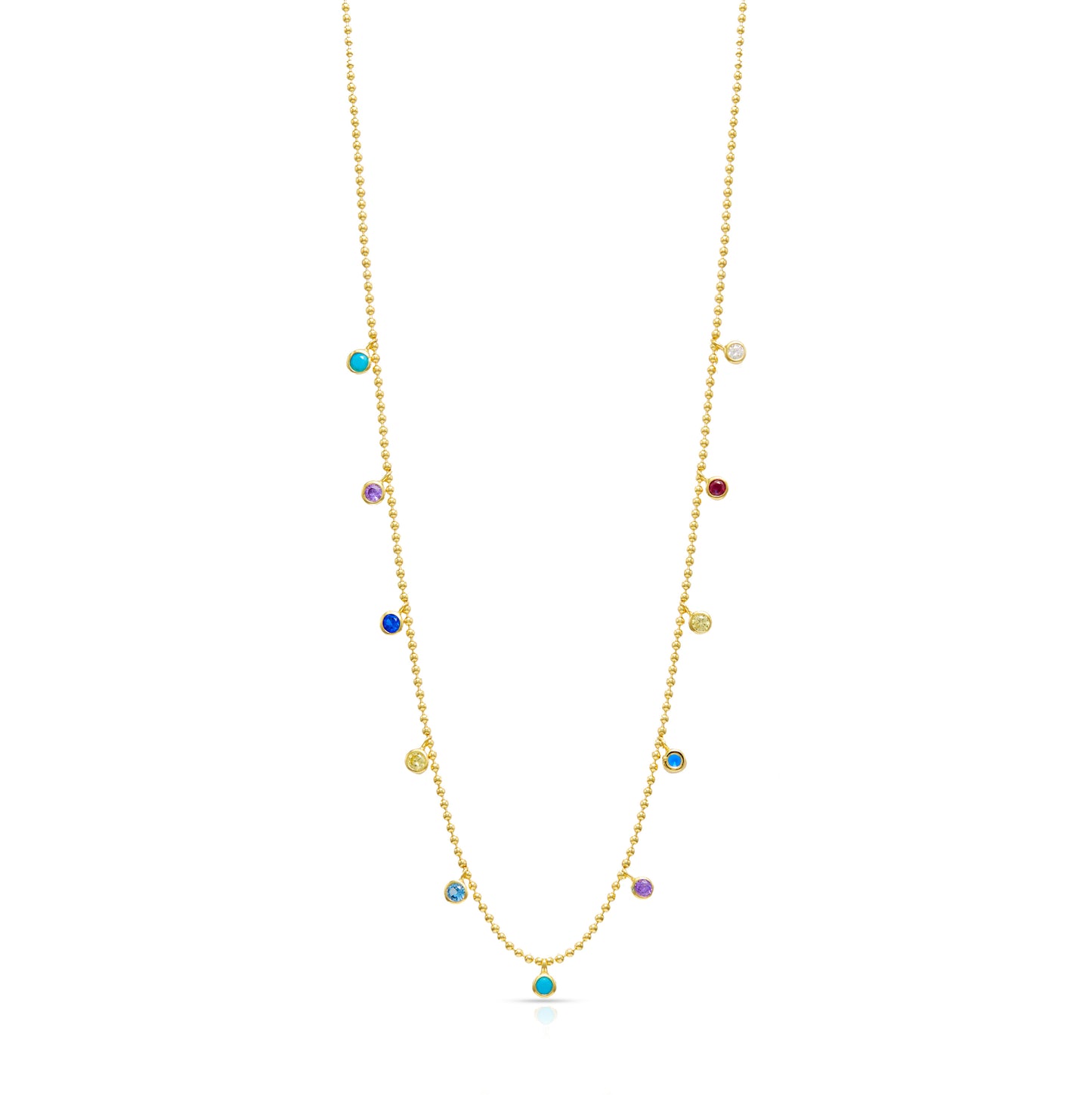 Jantier : Collier météorites - Argent 925/100 plaqué or