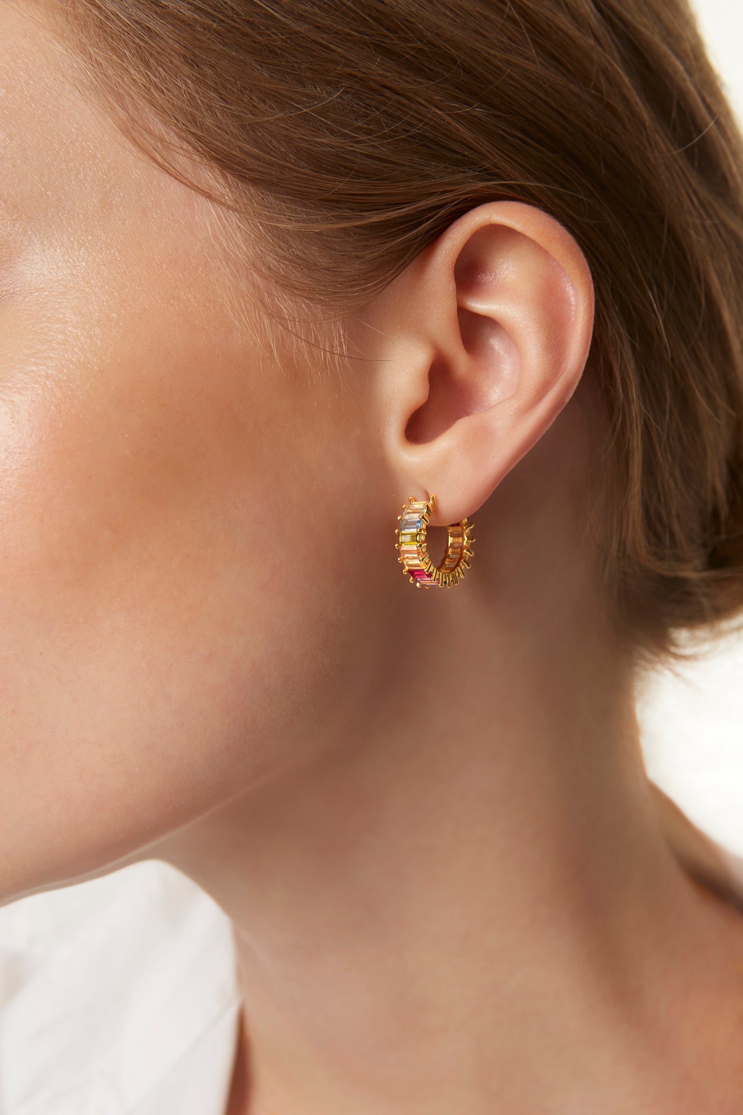 Jantier : Boucles d'oreilles Murano Argent - Plaqué or