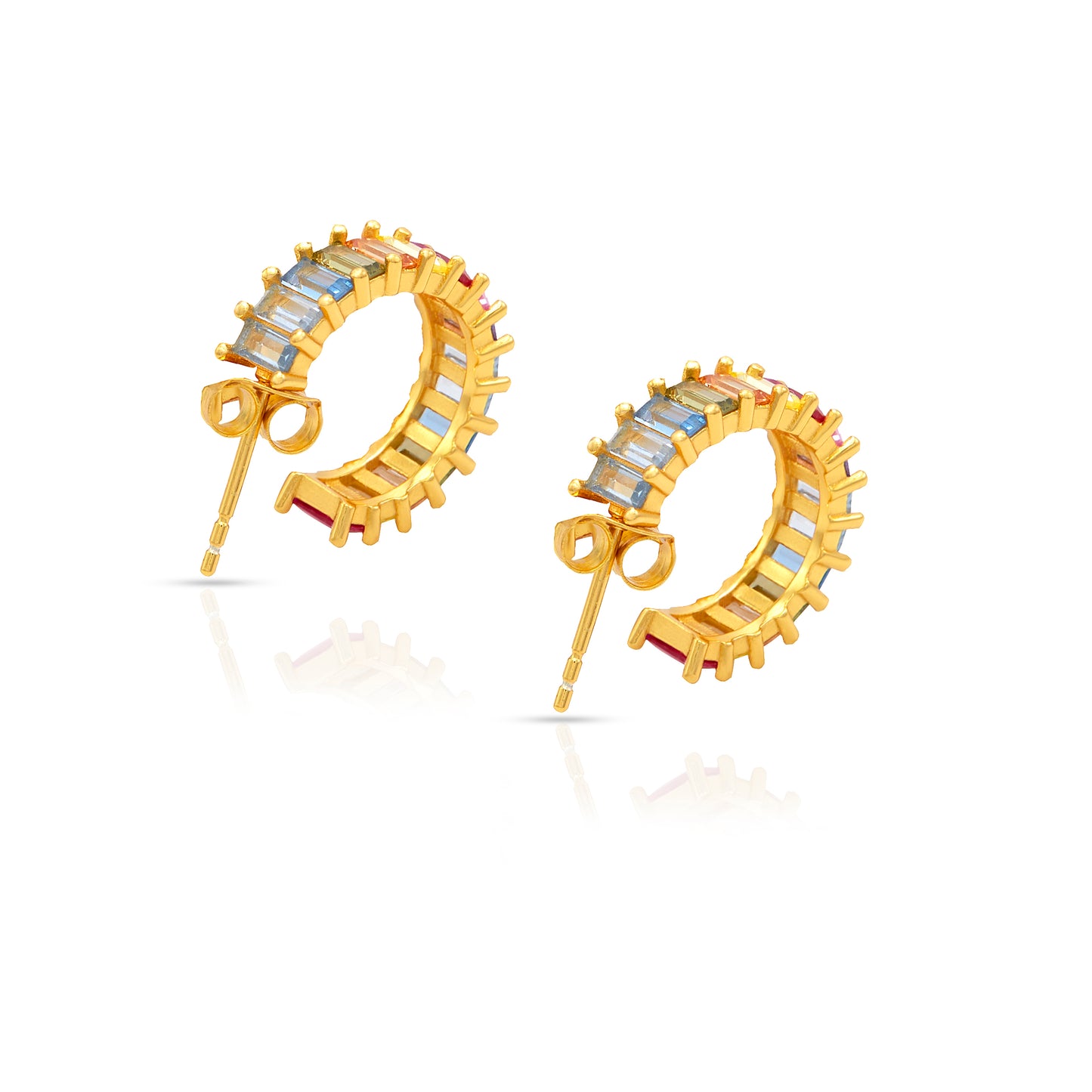 Jantier : Boucles d'oreilles Murano Argent - Plaqué or