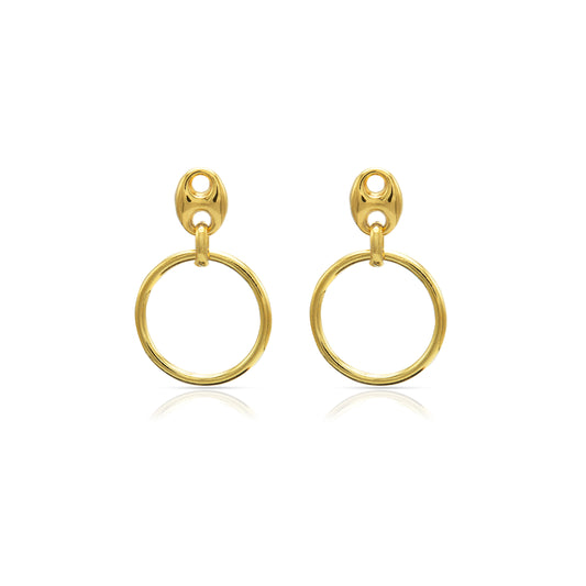 Jantier: Matrix Gold-plated Silver Earrings