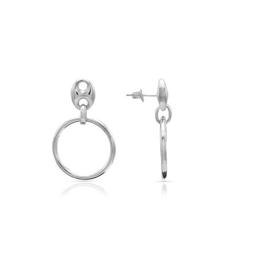 Jantier: 925 Silver Matrix Earrings