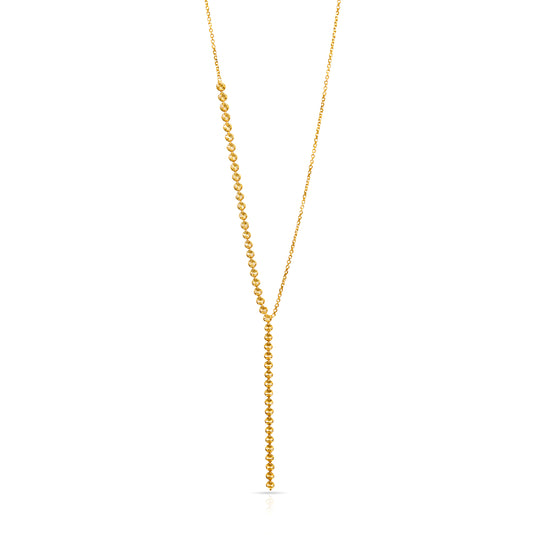 Jantier: XY necklace - Gold-plated silver - Y chain with sun motifs