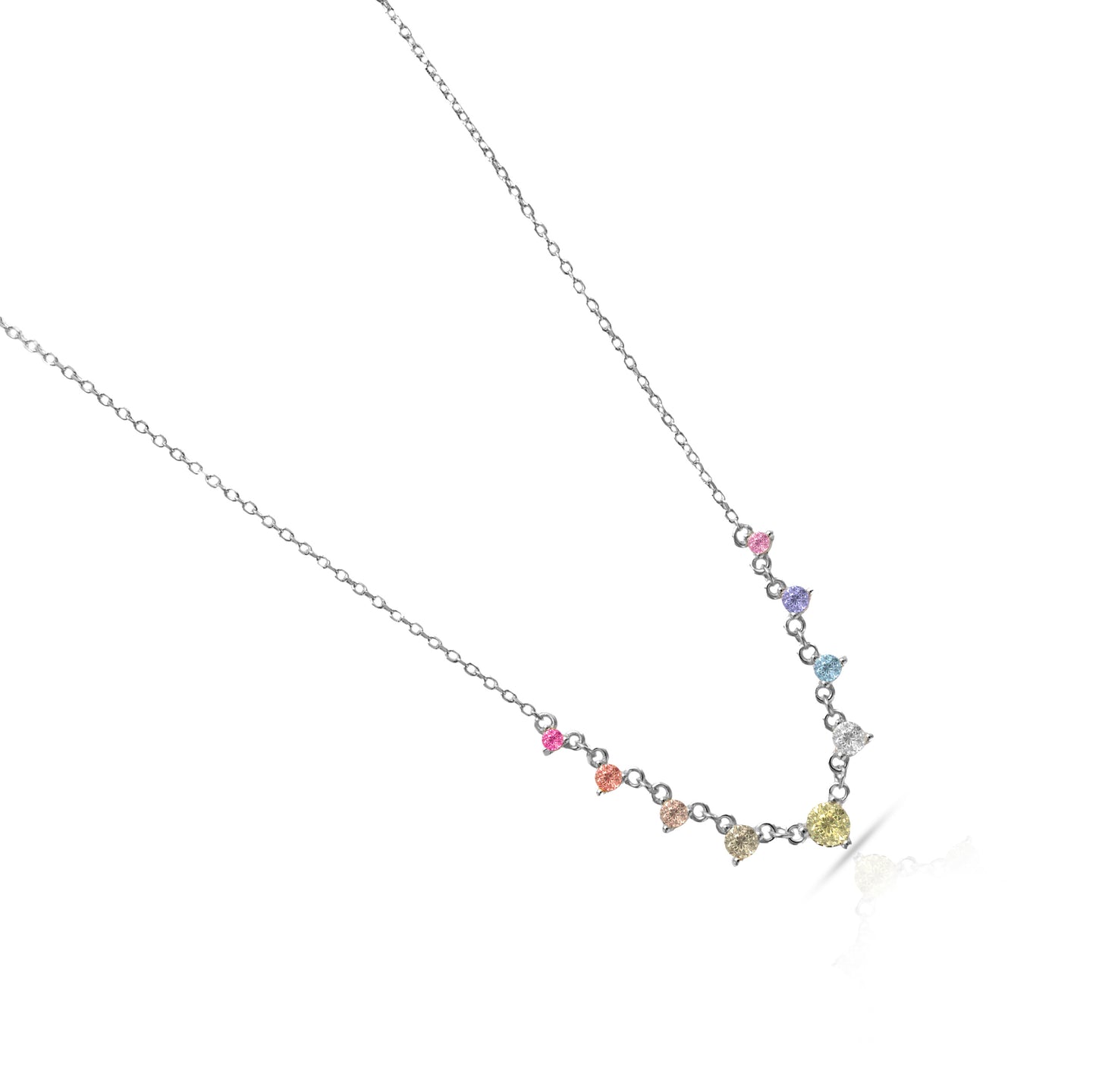 Jantier : Collier Joyaux - Argent rhodié 925/100 - Cristaux de zircon