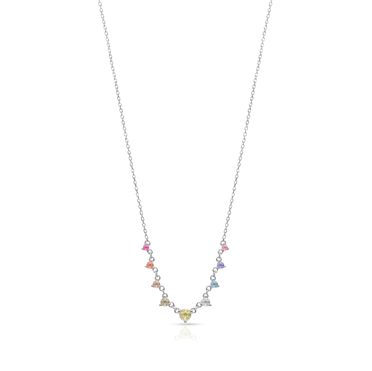 Jantier : Collier Joyaux - Argent rhodié 925/100 - Cristaux de zircon