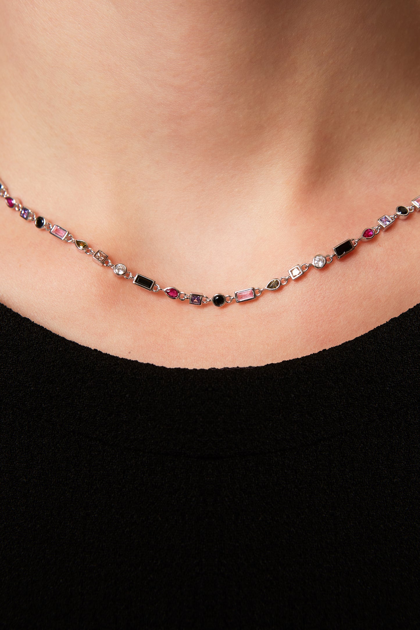 Jantier : Collier Arc-en-ciel - Argent 925