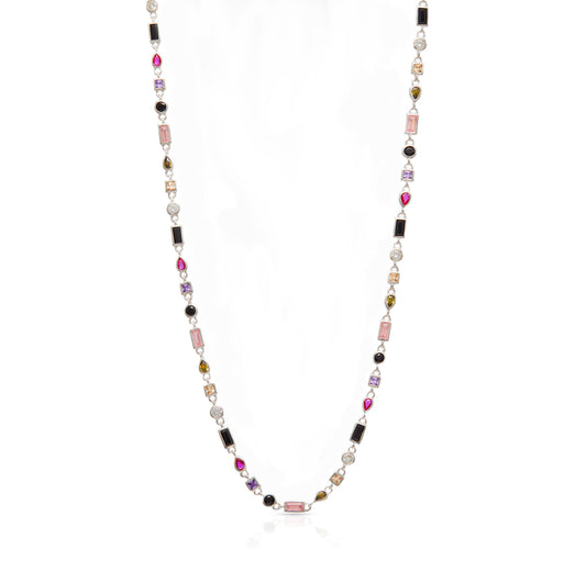 Jantier: Rainbow Necklace - 925 Silver
