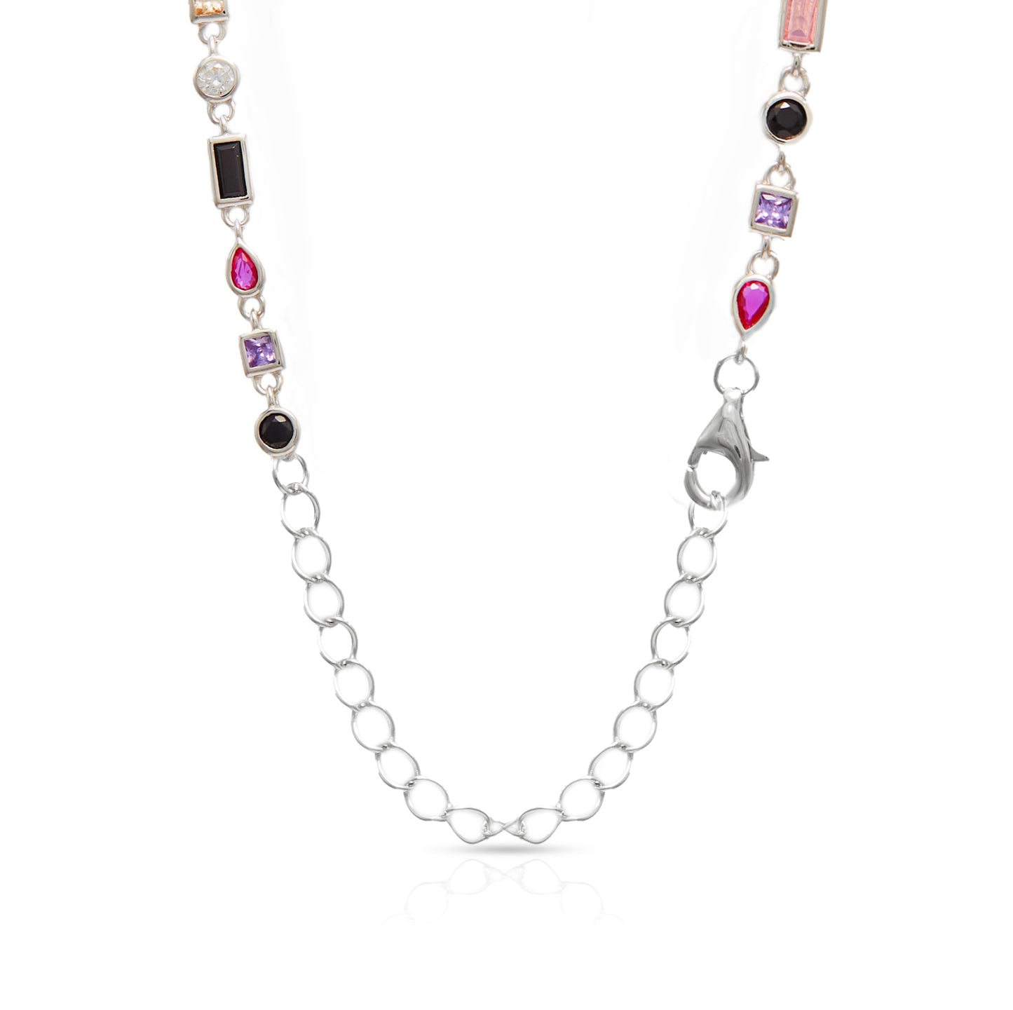 Jantier : Collier Arc-en-ciel - Argent 925