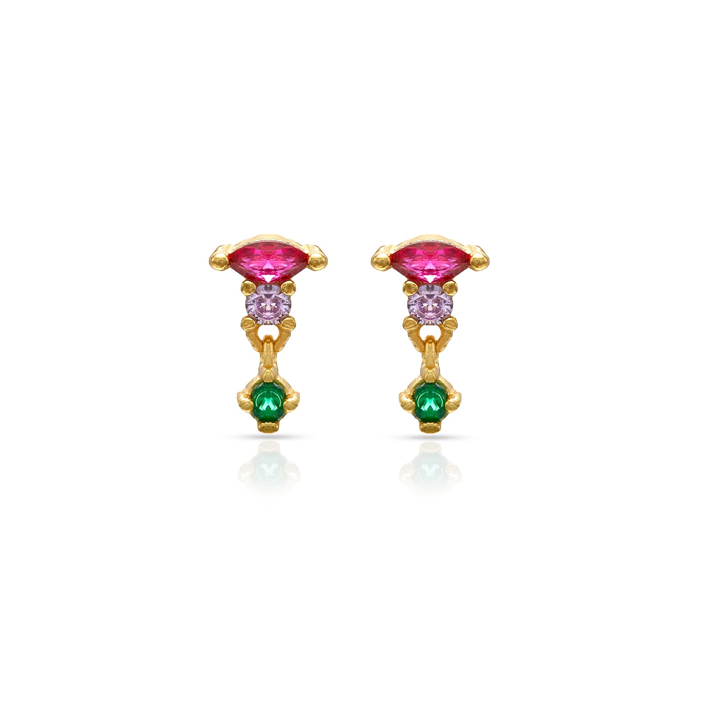Jantier : Boucles d'oreilles Hypnotiques Argent 925 - Plaqué or