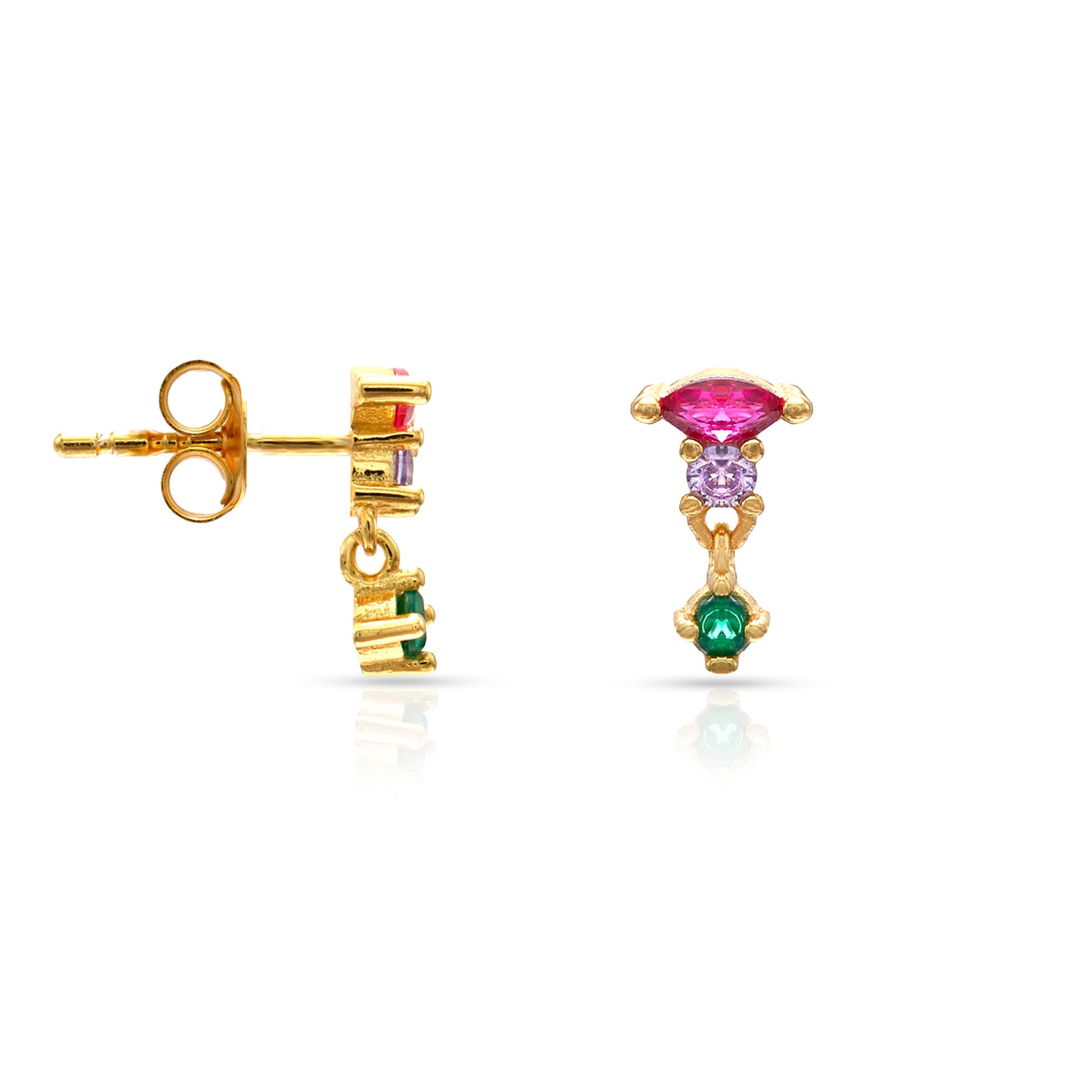 Jantier : Boucles d'oreilles Hypnotiques Argent 925 - Plaqué or