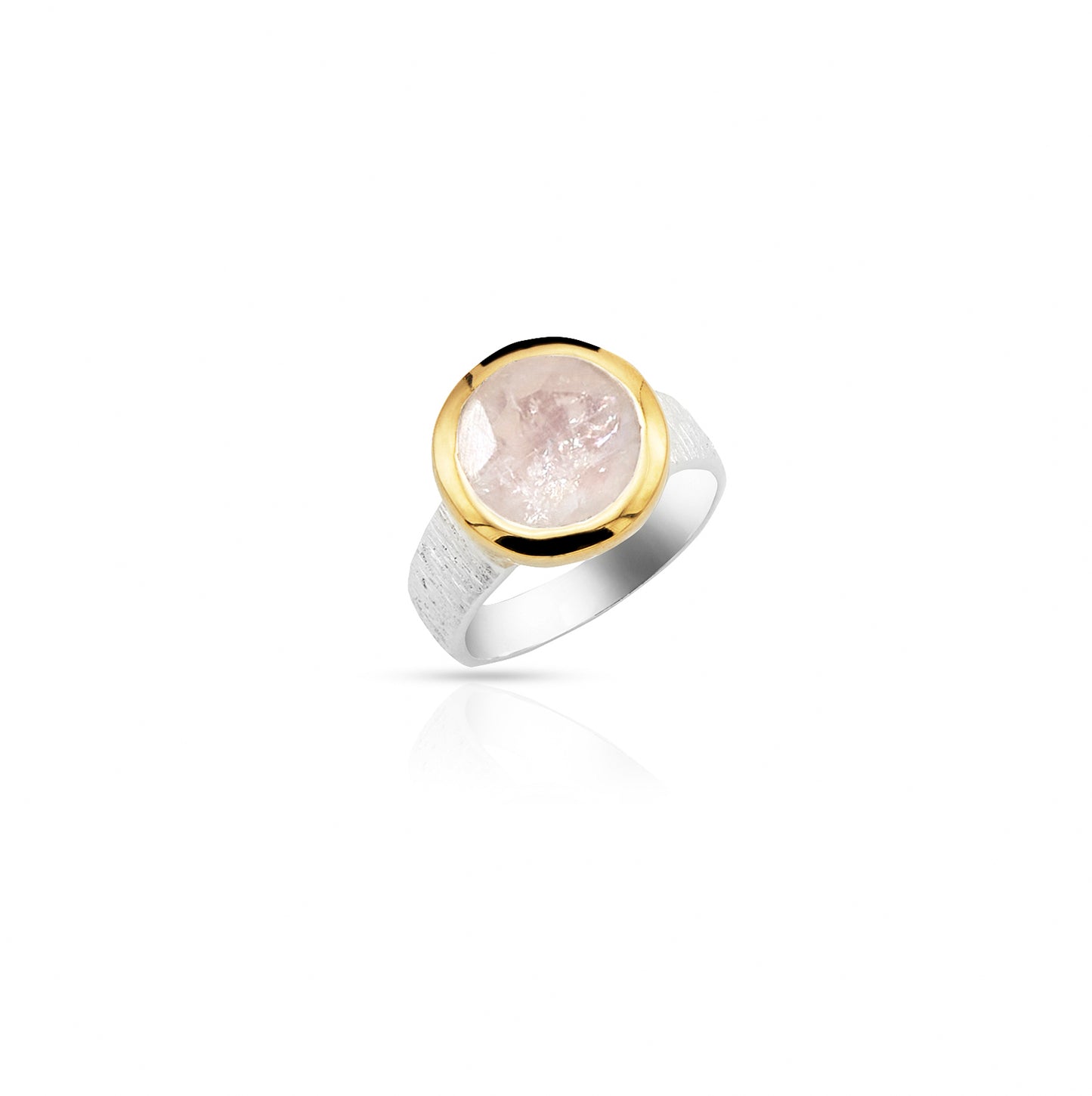 Jantier: Diane 2 - Gold Plated Silver Ring, Moonstone