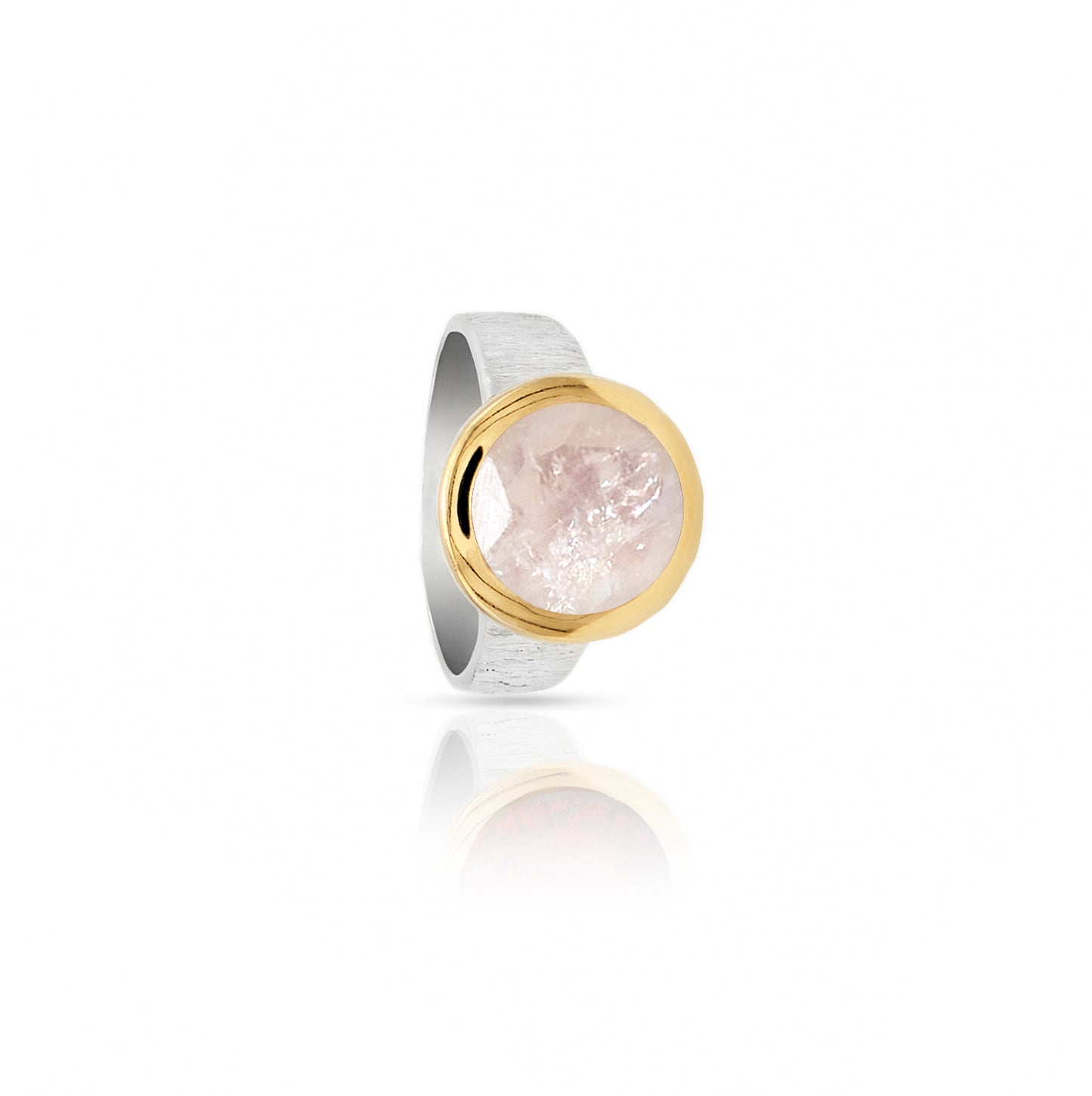Jantier: Diane 2 - Gold Plated Silver Ring, Moonstone