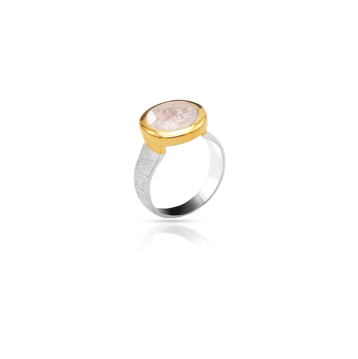 Jantier: Diane 2 - Gold Plated Silver Ring, Moonstone