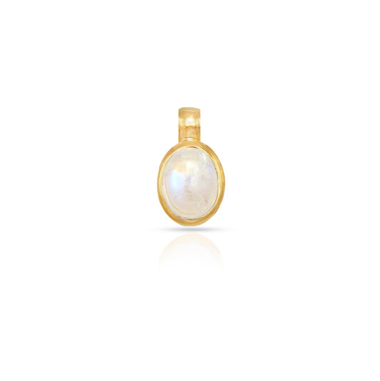 Jantier: Precious moonstone pendant - Gold-plated silver