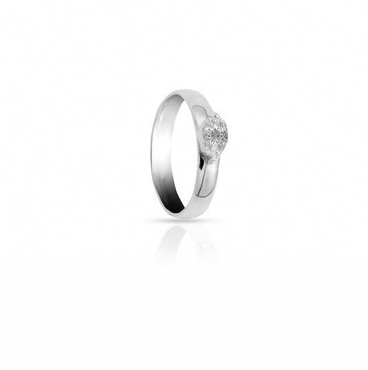 Jantier: Contesse Zirkonia Ring in 925 Silver, Purity and Eternity