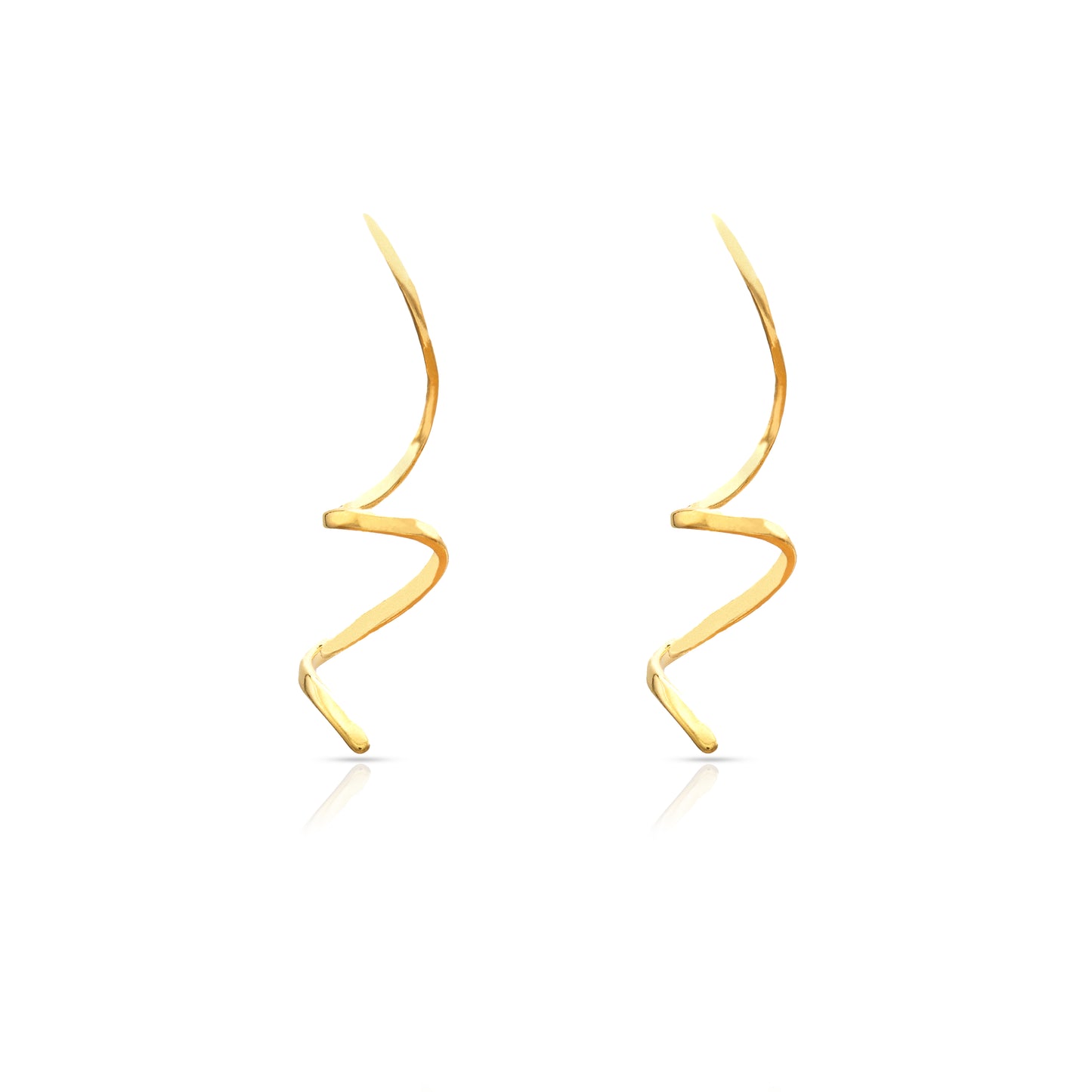 Jantier: Ruban earrings - Gold-plated silver