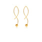 Jantier: Golden Sphere Earrings - Gold-plated silver