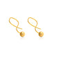 Jantier: Golden Sphere Earrings - Gold-plated silver