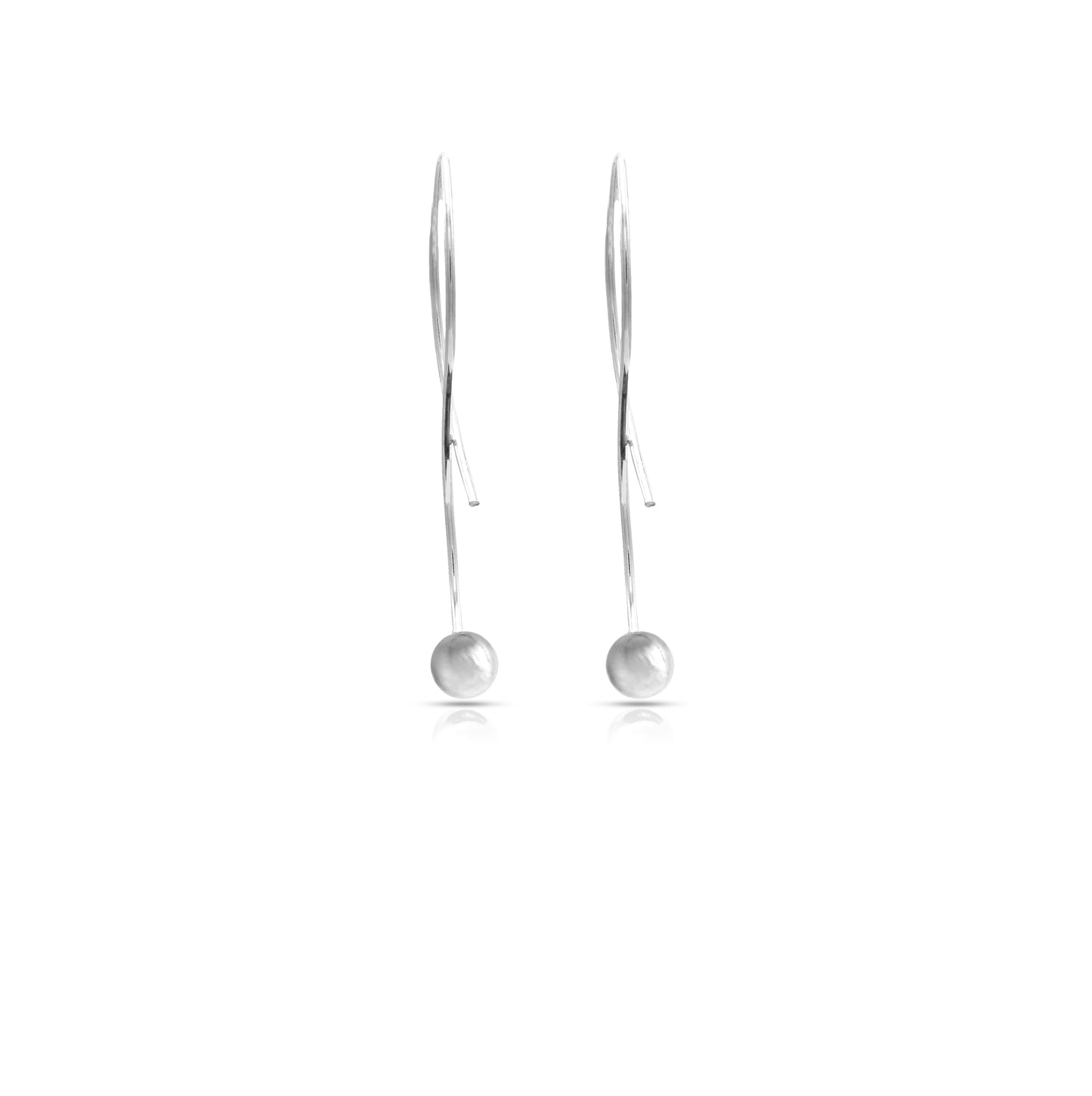 Jantier: Golden Sphere Earrings - Gold-plated silver